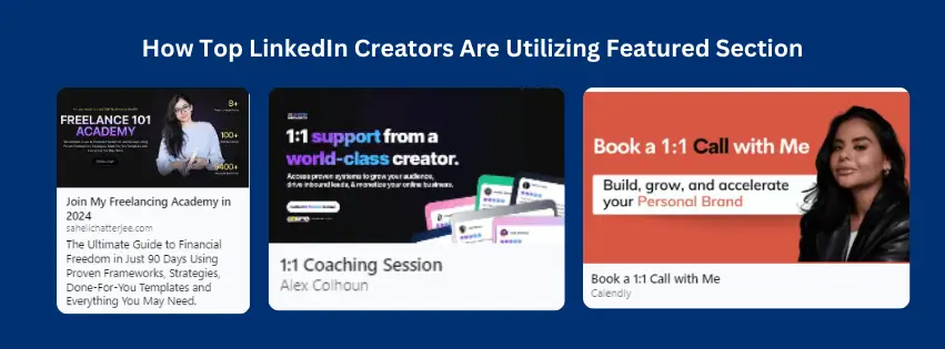 Featured Section Utilization by LinkedIn Creators